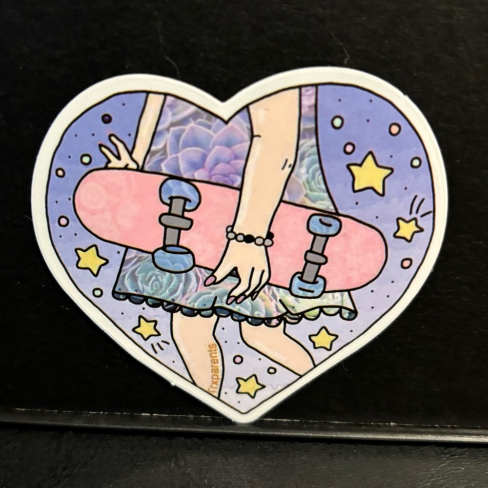 GIRLIE SKATEBOARDING STICKER